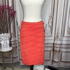 YIGAL Azrouel Elegant Coral Ruched Skirt
